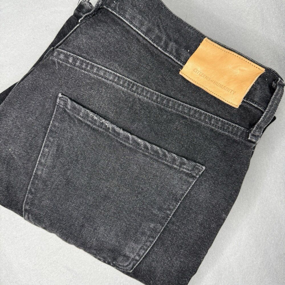 Citizens of Humanity Jeans Black High Rise Jolene Slim Straight Leg Size 30